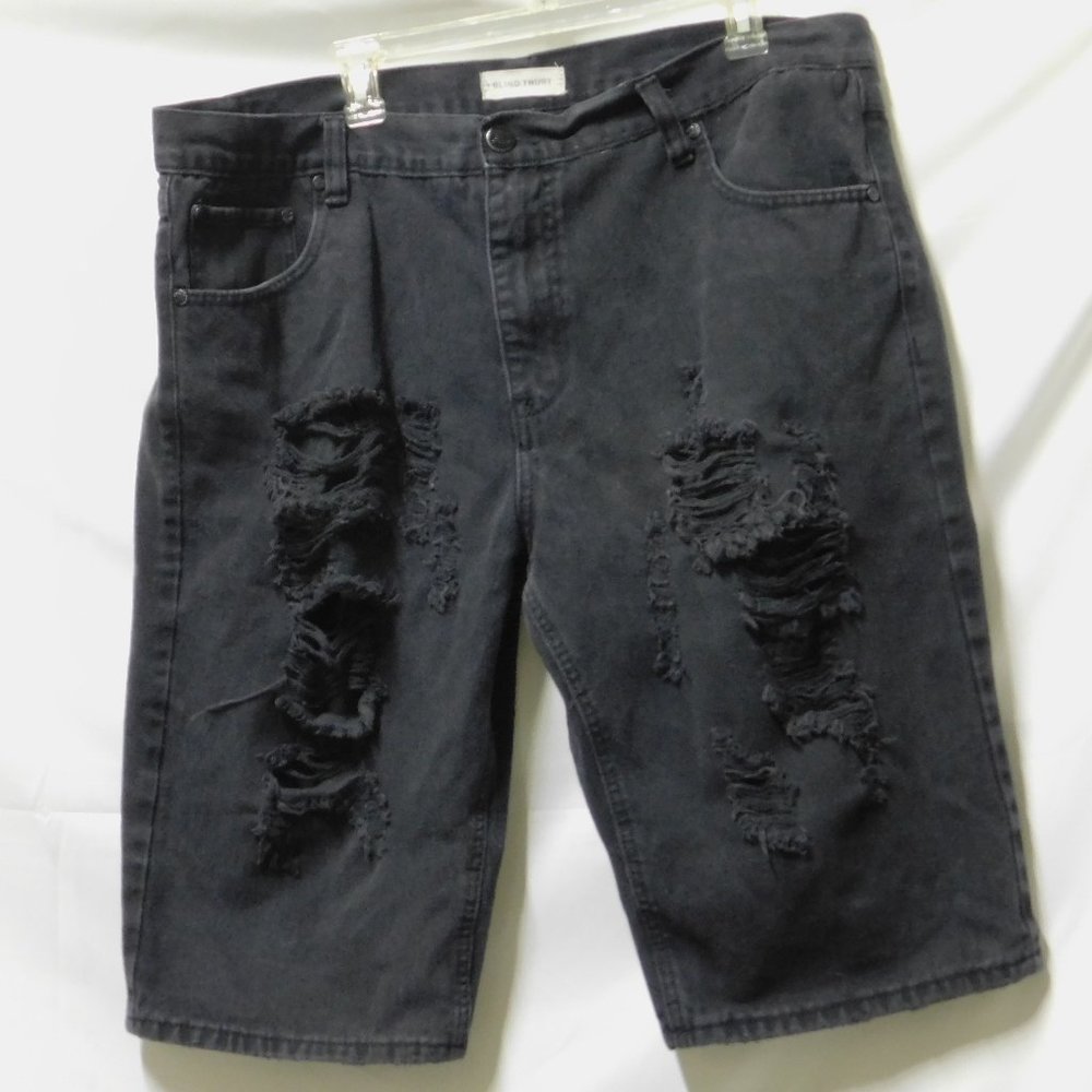 Blind Trust Black Distressed frayed jeans Size 44
